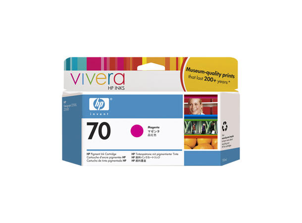 HP nr. 70 Vivera blekk magenta 130 ml 